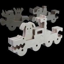 자작나무 퍼즐형-동물기차