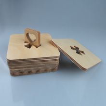 (팀스페이스)자작나무 컵받침대와 홀더 5피스